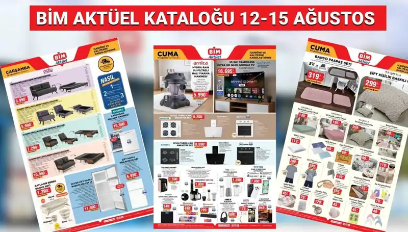 BİM 12-15 Ağustos 2025 Aktüel Kataloğu: Alışverişte Sürprizlerle Dolu Haftasonu