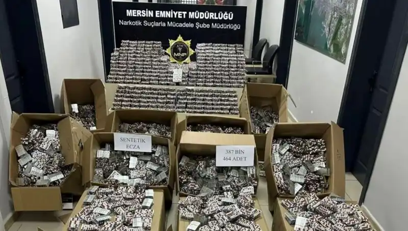 Mersin'de Uyuşturucu Mücadelesinde Büyük Başarı: 387 Bin Hap Ele Geçirildi